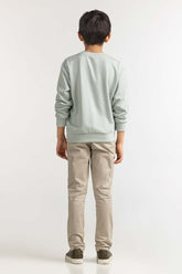 Junior Boy Blue Printed Sweatshirt 224-312-073
